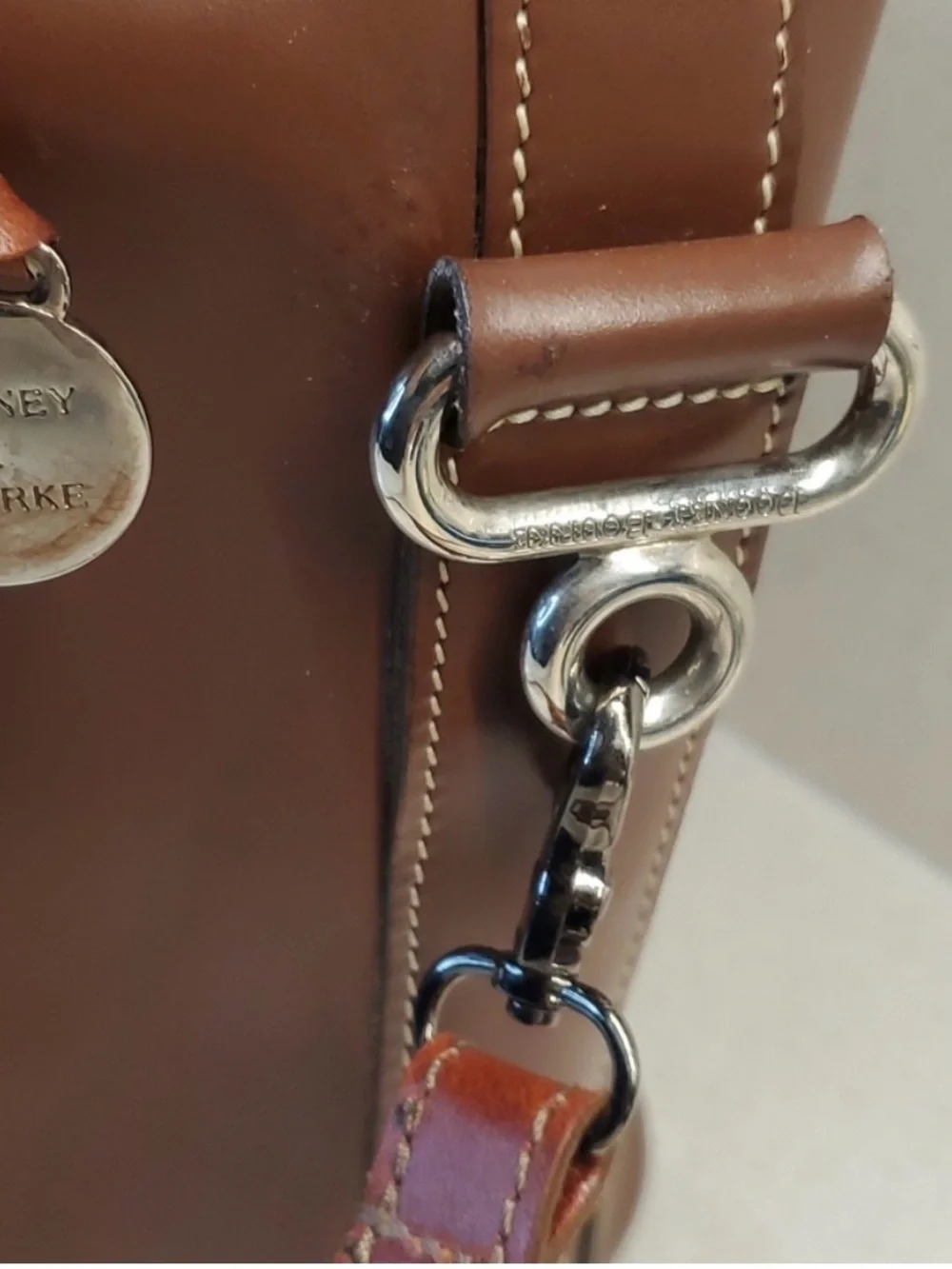 Dooney & Bourke Vintage Brown Smooth Wexford Leather Bucket Bag, Made in USA